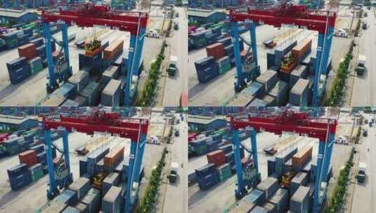 港口 集装箱 集装箱高清在线视频素材下载