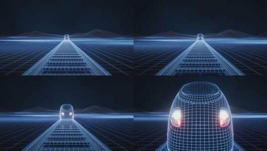 轨道列车交通运输概念3D渲染高清在线视频素材下载