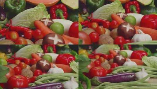新鲜蔬菜辣椒果蔬绿色健康安全食材原料高清在线视频素材下载