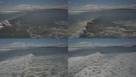 在新西兰冲浪高清在线视频素材下载