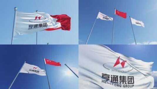 亨通集团有限公司旗帜高清在线视频素材下载