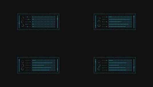 4k现代科幻HUD屏幕元素特效透明素材 (3)高清在线视频素材下载