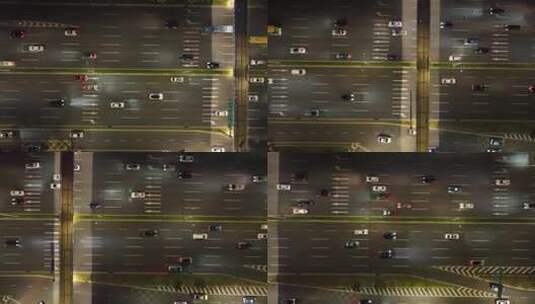 4K城市车流夜景航拍高清在线视频素材下载