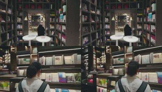 书店里市民看书买书阅读高清在线视频素材下载