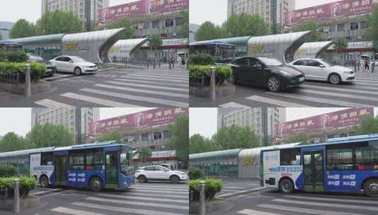 连云港BRT快速公交高清在线视频素材下载