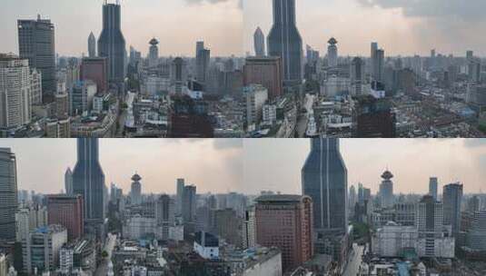 4K上海外滩城市航拍高清在线视频素材下载