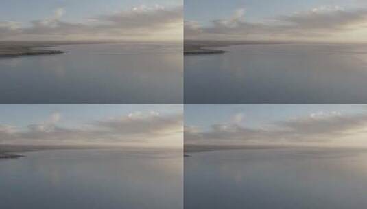 青海湖日出唯美天空灰片高清在线视频素材下载