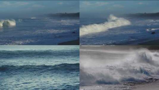 波涛汹涌的大海海浪海洋海浪波涛汹高清在线视频素材下载