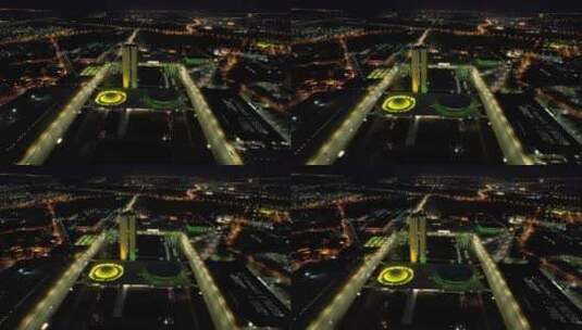 夜晚中的城市高清在线视频素材下载