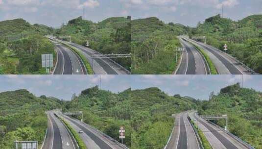 广西高速公路航拍高清在线视频素材下载