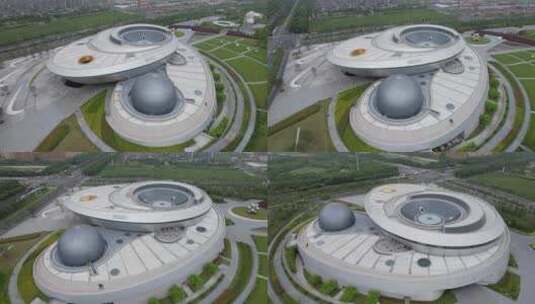 环绕航拍·上海天文馆·空景高清在线视频素材下载