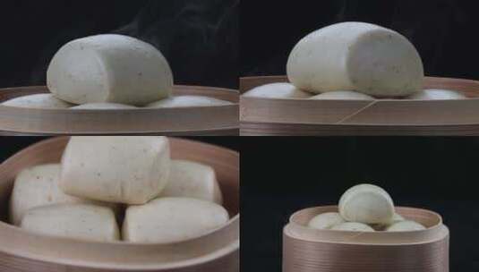 新出炉燕麦牛奶刀切馒头展示合集高清在线视频素材下载