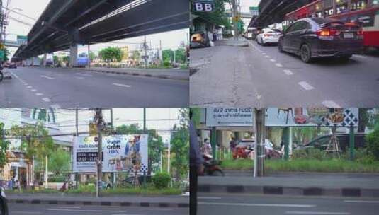 泰国曼谷高架桥下公路6个镜头4K高清在线视频素材下载