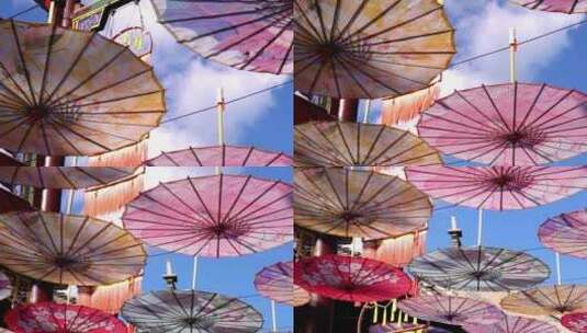 油纸伞 纸伞高清在线视频素材下载