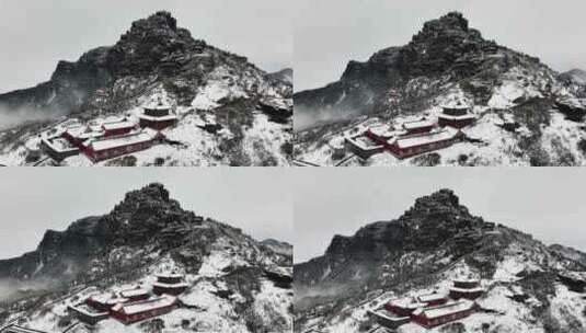 梵净山雪景高清在线视频素材下载