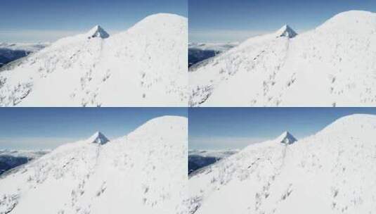 冬季积雪覆盖的山高清在线视频素材下载