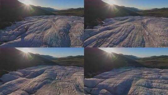 朝阳下的雪山高清在线视频素材下载