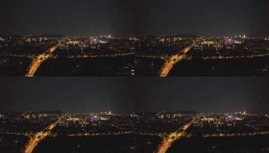 江苏无锡太湖城市夕阳晚霞夜幕降临航拍高清在线视频素材下载