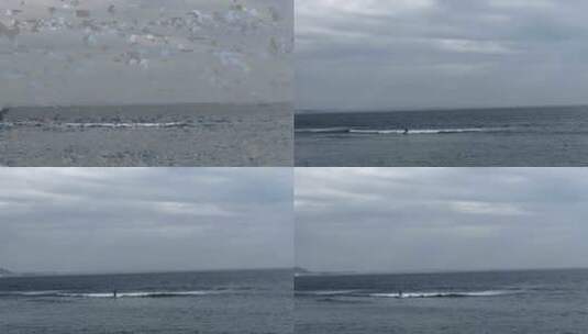 日本镰仓海边海浪高清在线视频素材下载