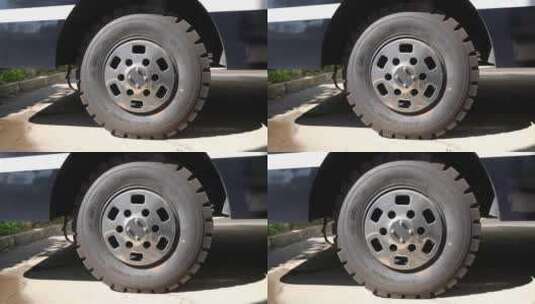 货车轮胎特写 轮胎轮胎花纹 货车轮胎 车胎高清在线视频素材下载