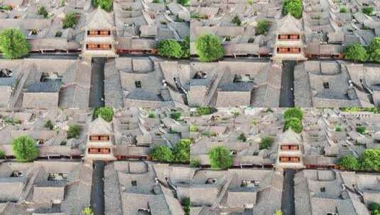航拍四川旅游5A级阆中古城历史建筑群街景高清在线视频素材下载