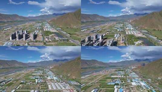 拉萨市达孜区全景高清在线视频素材下载