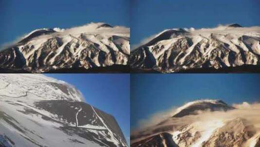 埃特纳火山 云层延时高清在线视频素材下载