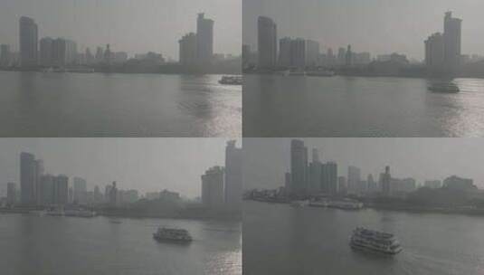 厦门市第一码头邮轮码头轮渡鹭江道船在海上高清在线视频素材下载