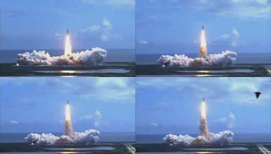 发射火箭、火箭升空高清在线视频素材下载