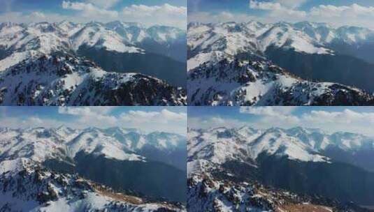 新疆天山 博格达峰 雪山航拍高清在线视频素材下载