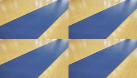 体院馆室内篮球场木地板高清在线视频素材下载
