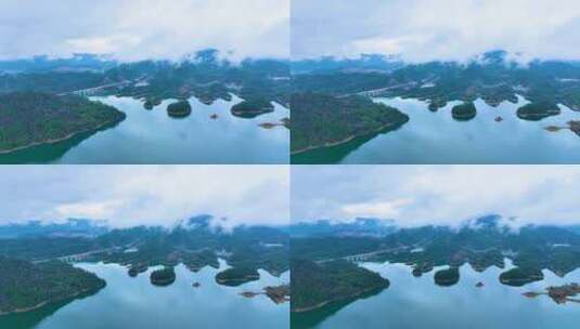 杭州千岛湖自然风光航拍高清在线视频素材下载