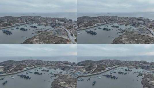 泉州海边渔村小岛海港惠安港口高清在线视频素材下载