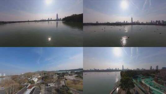 【fpv】穿越南京玄武湖公园1高清在线视频素材下载
