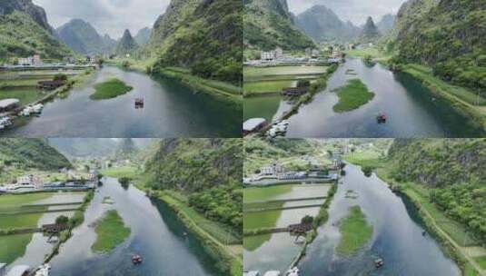 广西山水风光河流青山绿水高清在线视频素材下载