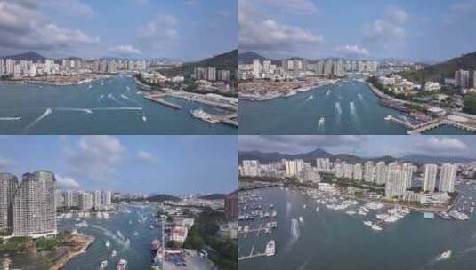 三亚国际游艇港高清在线视频素材下载