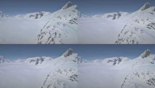 南极洲山戏剧性景观鸟瞰图高清在线视频素材下载