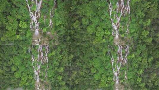 贵州荔波小七孔景区瀑布航拍高清在线视频素材下载