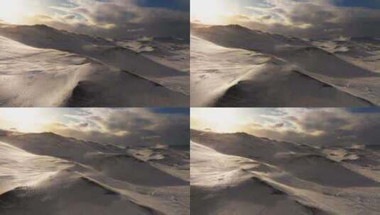 雪山落日景观【4K】高清在线视频素材下载