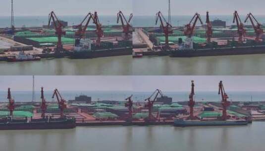 航拍港口码头高清在线视频素材下载