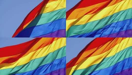 彩虹同性恋骄傲旗慢动作高清在线视频素材下载
