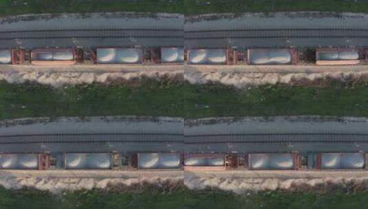 货运列车，火车，移动，砾石高清在线视频素材下载