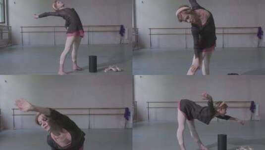 练习芭蕾舞的女人高清在线视频素材下载