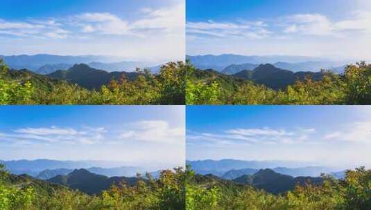 杭州临安大明山牵牛岗群山风景延时高清在线视频素材下载