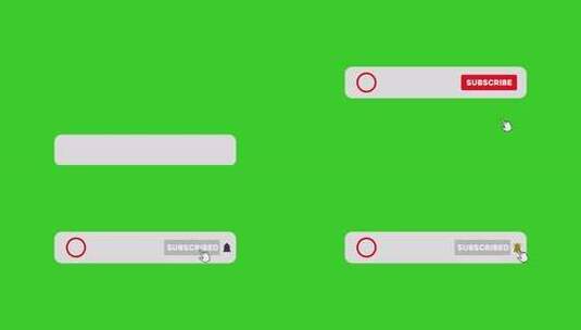 订阅 社交 图标 绿幕 按钮高清在线视频素材下载