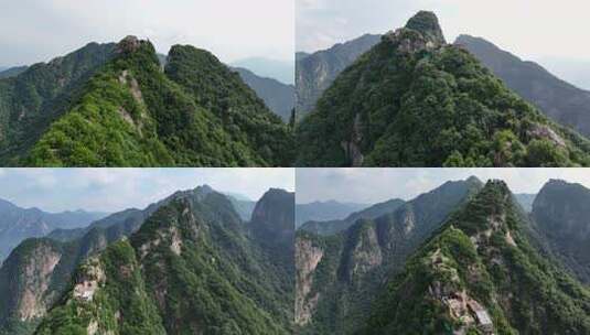 秦岭山脉自然风光航拍高清在线视频素材下载