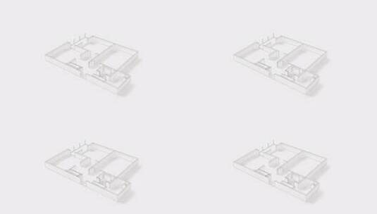 房间图纸现代住宅建筑施工业务高清在线视频素材下载