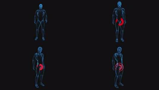 4K前列腺的抽象3D动画高清在线视频素材下载