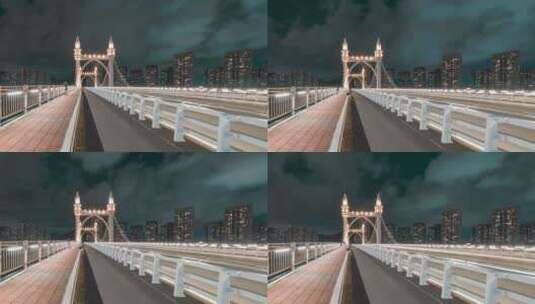 珠海_白石桥上2_夜景4K高清在线视频素材下载