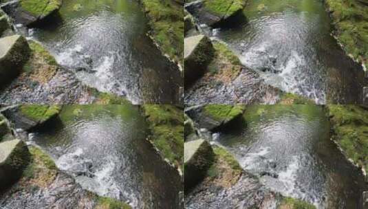 瀑布流过岩石高清在线视频素材下载